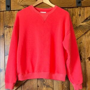 AE Big Hug Crew Neck Sweatshirt Hot Pink Oversized Small